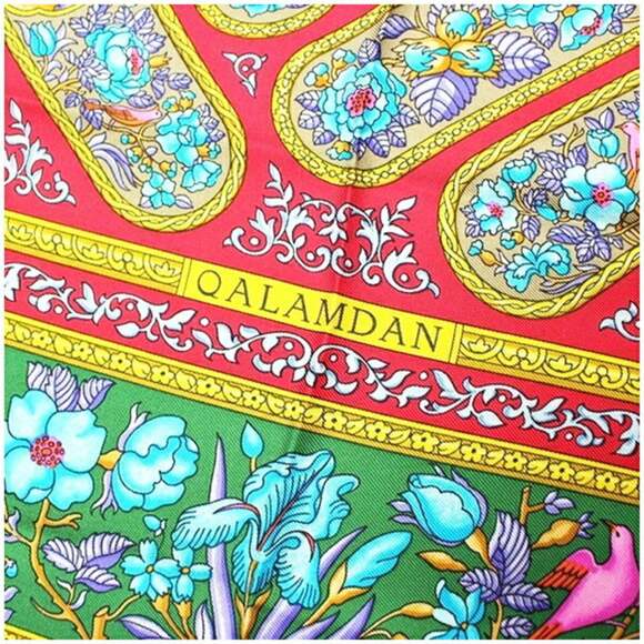 HERMES Blue Silk Scarf - Picture 7 of 8